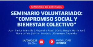 SEMINARIO VOLUNTARIADO | Compromiso Social y Bienestar Colectivo